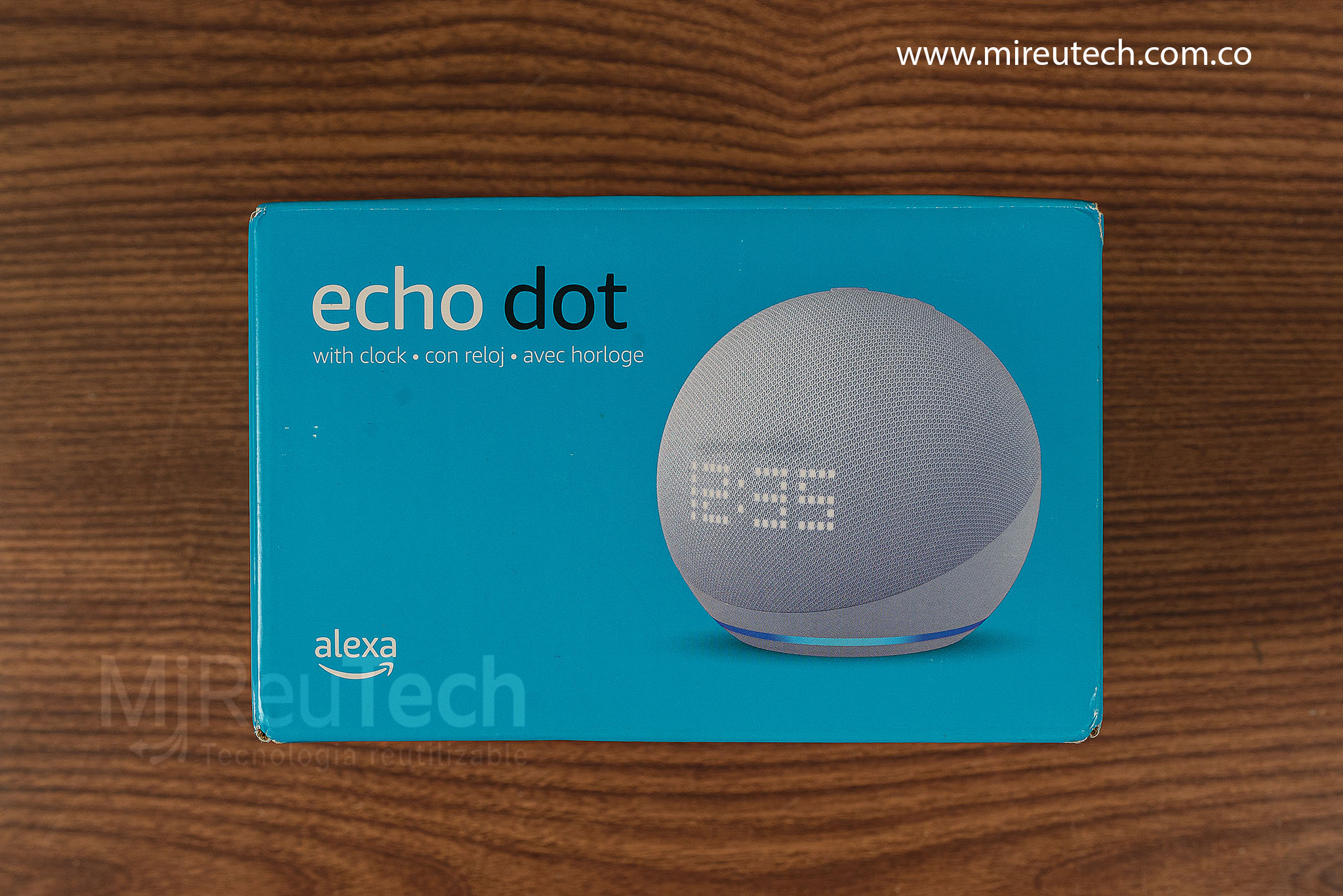 Amazon Echo Dot 5ª Gen | Alexa | Azul claro | Con Reloj LED | Nuevo (7232)