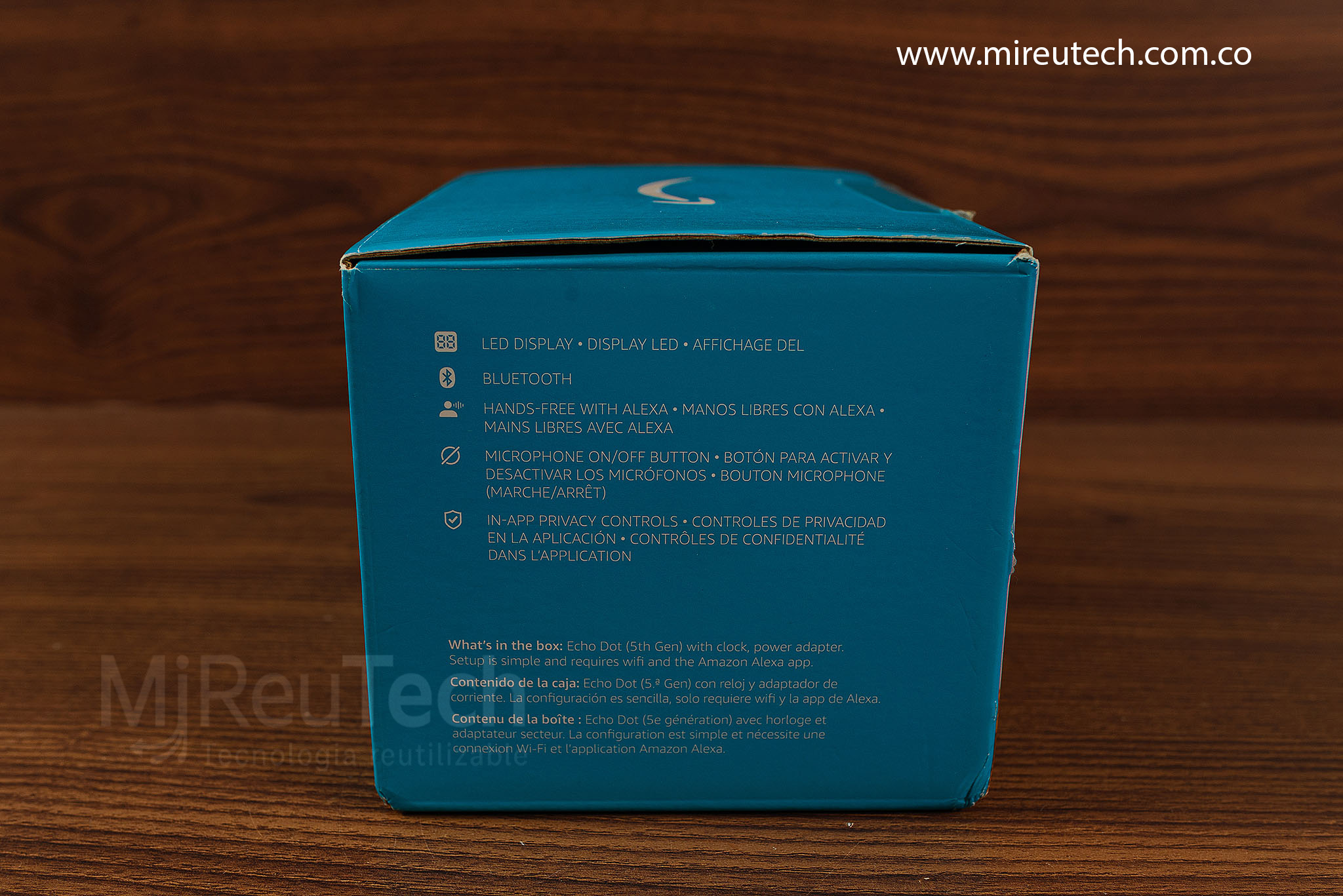 Amazon Echo Dot 5ª Gen | Alexa | Azul claro | Con Reloj LED | Nuevo (7232) - Imagen 3