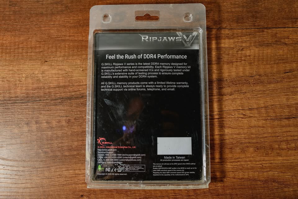 Memoria RAM DDR4 G.Skill Ripjaws V 16GB (2x8GB) 3600MHz – Rojo (USADA) - Imagen 6