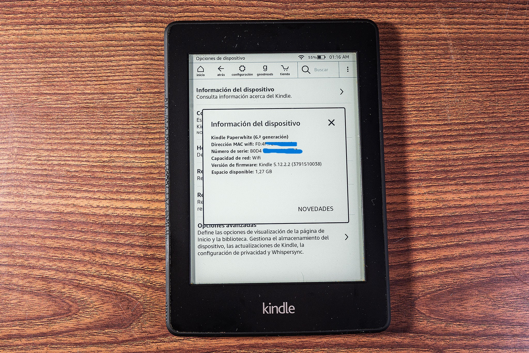 Amazon Kindle Paperwhite (6.ª generación) 4 GB - Luz Ajustable. (7072) - Imagen 5