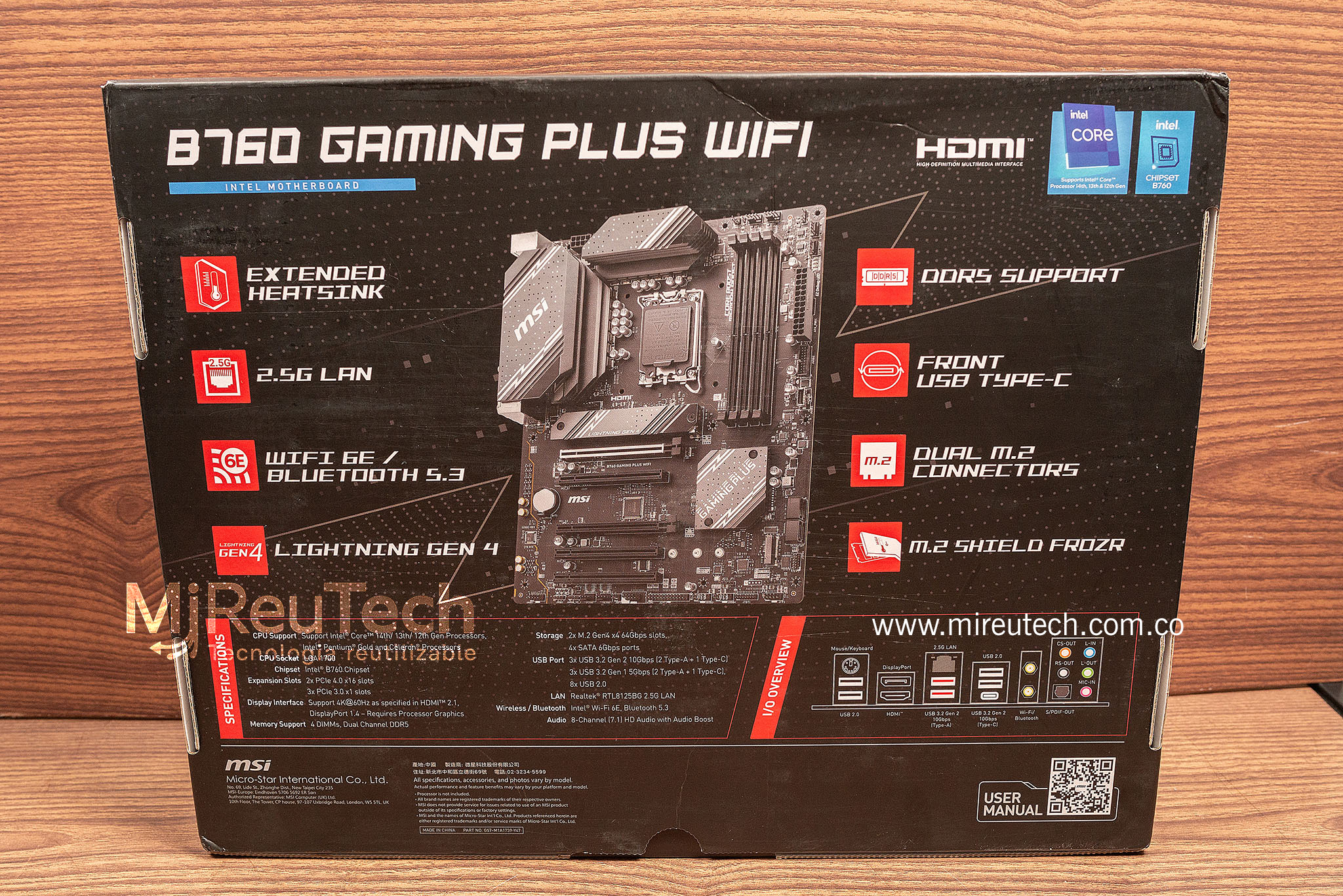 Board MSI B760 Gaming Plus WiFi – Chipset B760 (LGA 1700, DDR5) (7151) - Imagen 4