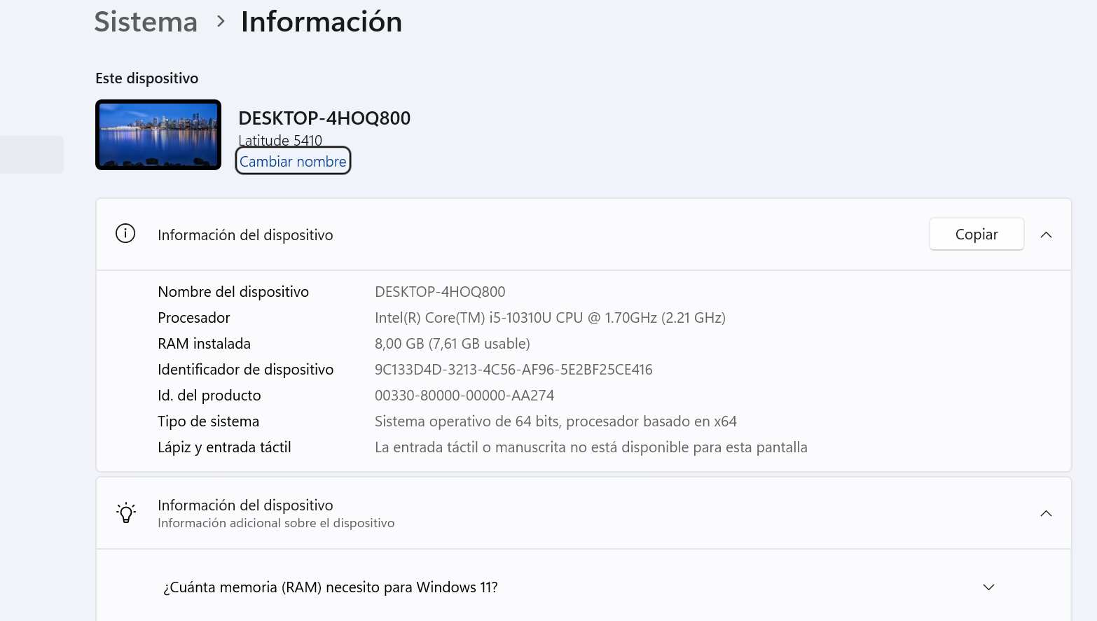 PORTATIL Dell Latitude 5410 | Core i5 10ª Gen | 8GB RAM | 128GB SSD (7142) - Imagen 10