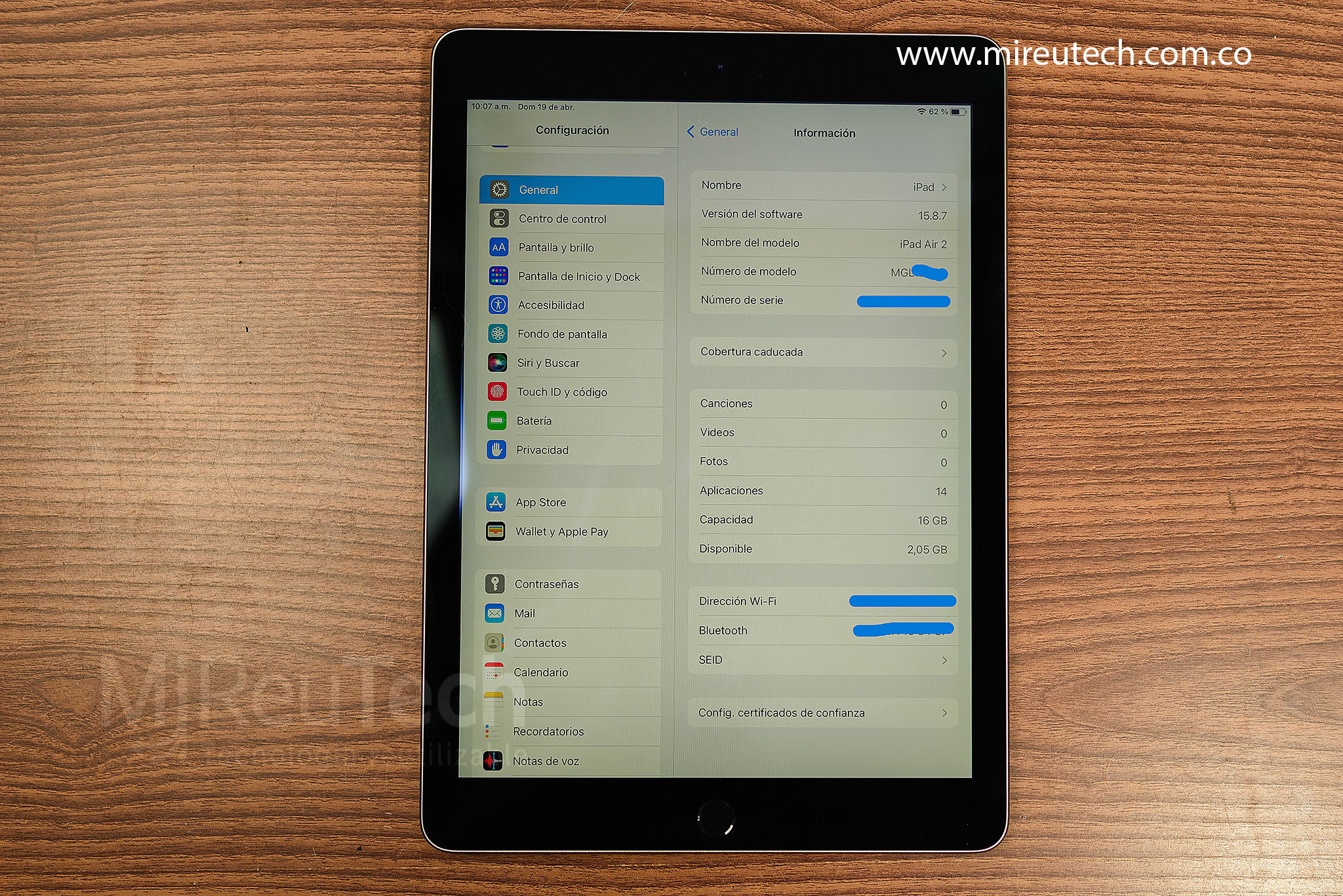 iPad Air 2 | 16GB WiFi | Pantalla Retina 9.7” (7222) - Imagen 3