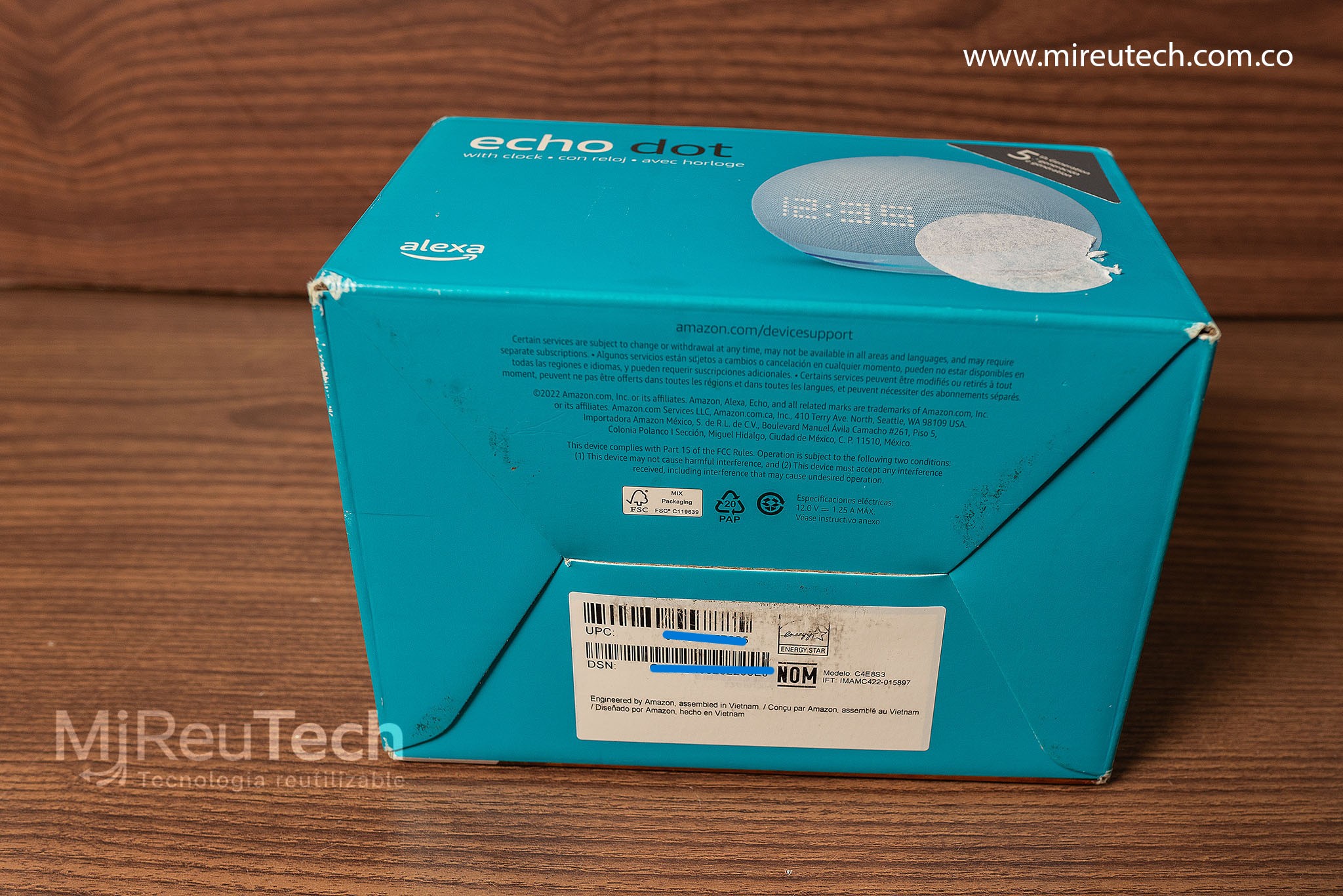 Amazon Echo Dot 5ª Generación con Reloj | Alexa Inteligente | Color Blanco (7233) - Imagen 3
