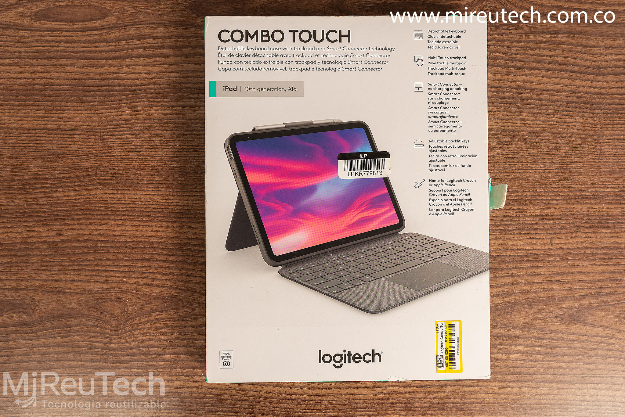 Logitech Combo Touch para iPad 10ª Generación (A16) – Teclado Desmontable (7236) - Imagen 2