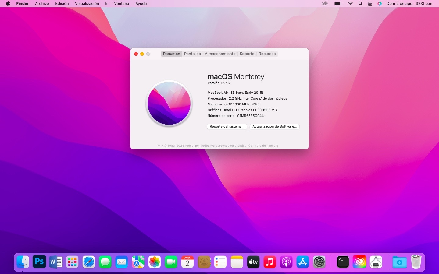 Apple MacBook Air 13" A1466 | Intel Core i7 | 8GB RAM | SSD 256GB | Early 2015 (7237) - Imagen 12