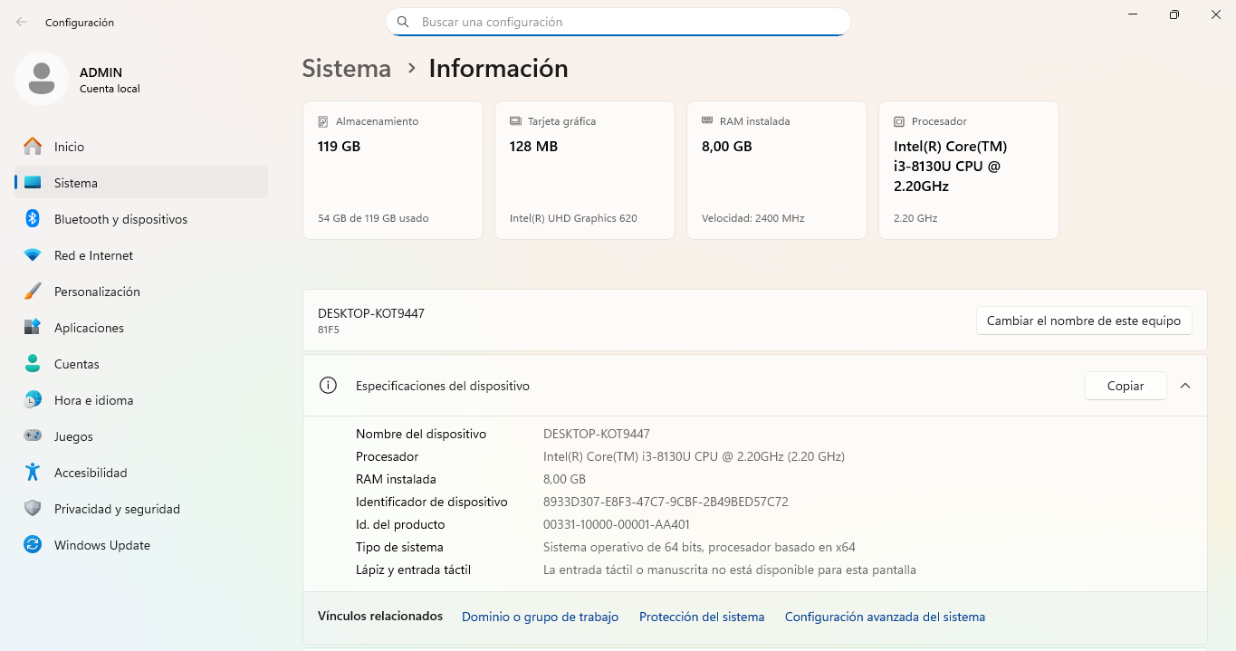 Portátil Lenovo IdeaPad 330S | Intel Core i3-8130U | 8GB RAM | SSD 128GB | 15.6" (7260) - Imagen 10